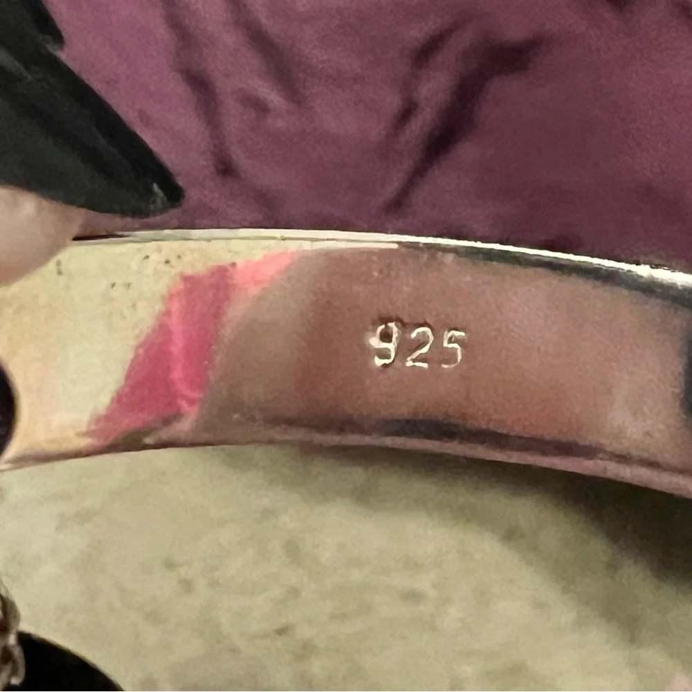Sterling silver 8 inch bangle bracelet - Picture 4 of 4